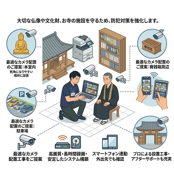 3. 境内・お寺内の防犯カメラ設置
